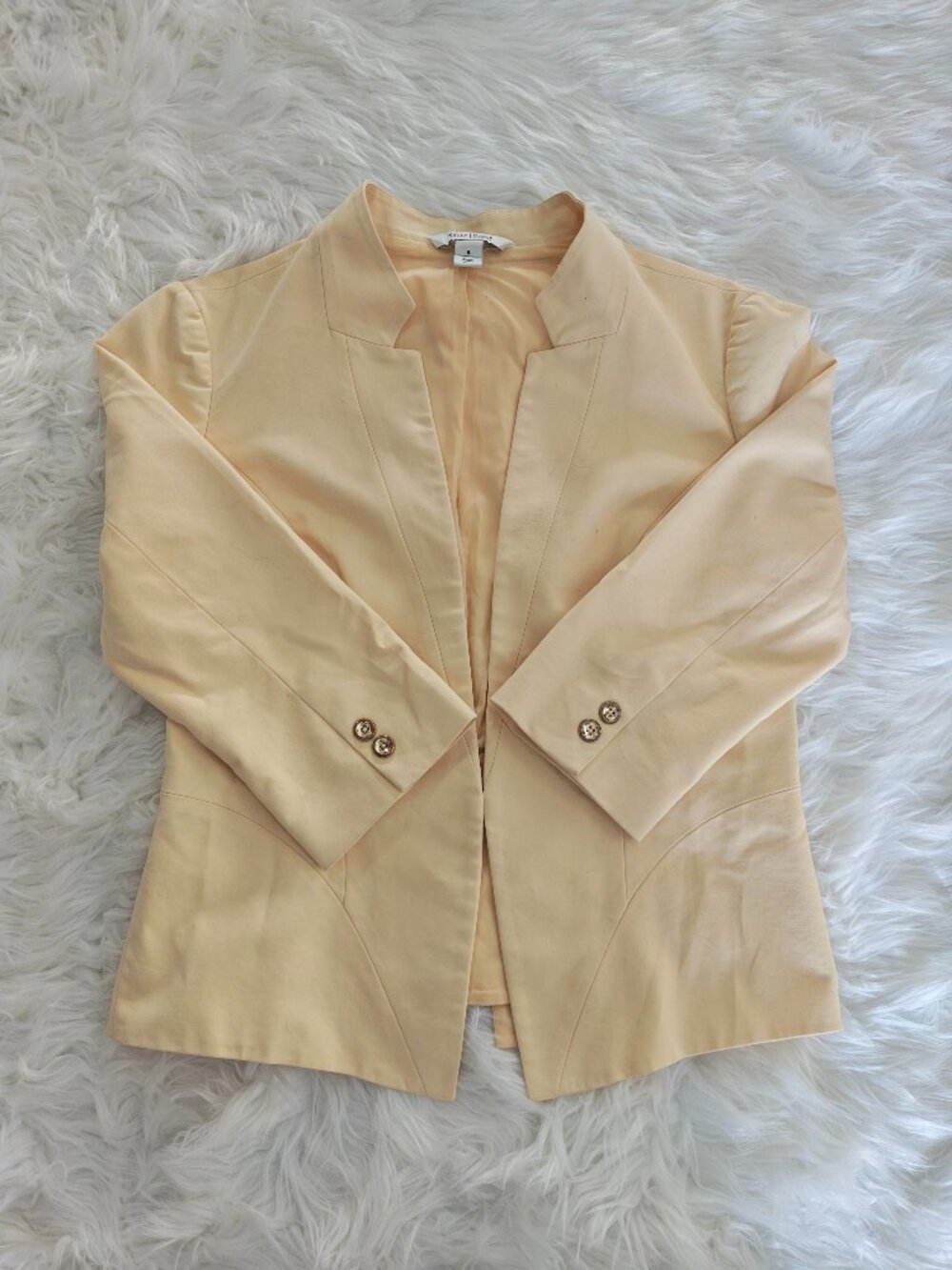 WHBM Sunny Yellow Blazer, Size 8